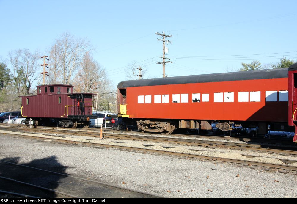 NHRR 2817 and a shop built caboose unk #.